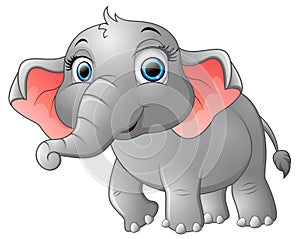 Cute happy elephant cartoon