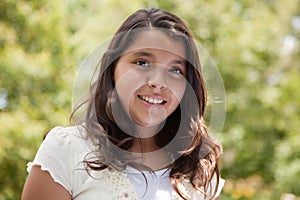 Cute Happy Girl in the Park