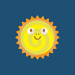 Cute Happy Smiling Sun vector