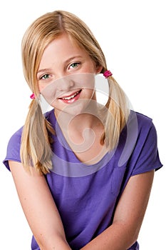 Cute happy teenager girl photo