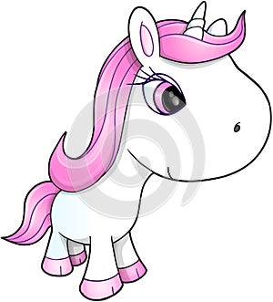 Cute Happy Unicorn Vector