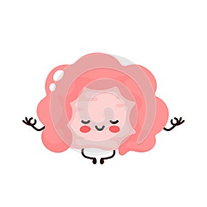 Cute healthy happy Intestine meditate