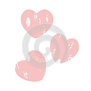 Cute heart illustration. Modern decoration elemet for Valentane day and wedding