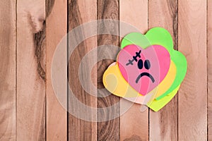 Cute heart traumatic emoji
