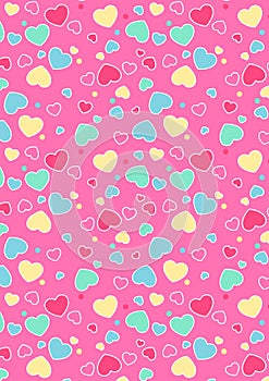 Cute hearts pattern.
