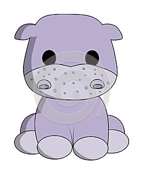 Cute hippo cartoon