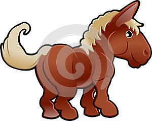 Cute Horse Farm Animal Vector