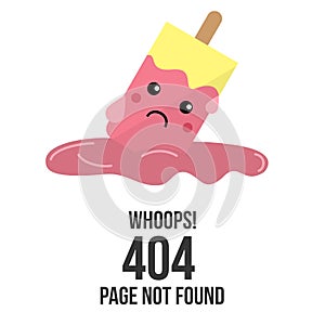Cute Ice Lolly 404 Error Page Not Found
