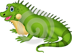 Cute iguana cartoon