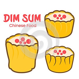 cute illustration of dimsum chinesee food photo