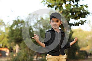 Cute Indian child with multiple expression