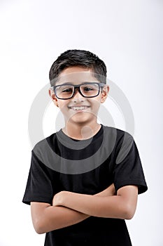 Cute Indian little boy giving multiple expression