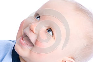 Cute infant laughing