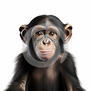 Cute Infant Male Chimpanzee Portrait - High Quality Digital Art