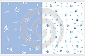 Cute Irregular Abstract Garden Print.Floral Seamless Vector Patterns.