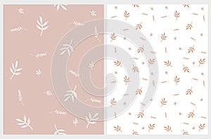 Cute Irregular Abstract Garden Print.Floral Seamless Vector Patterns.