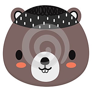 Cute isolated childish mask. Vector.