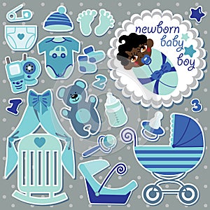 Cute items for mulatto newborn baby boy