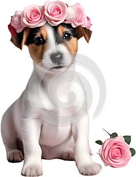 A cute Jack Russell Terrier. Ai-generated.