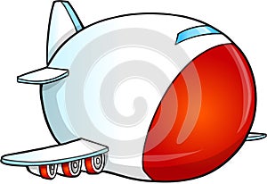 Cute Jumbo Jet Vector