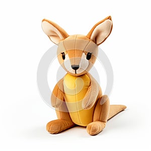 Cute Kangaroo Plush Toy - Orange And Yellow - High Detailed - Perfect For Little Children