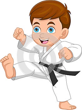 cute karate kid cartoon