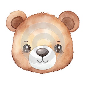 Cute kawaii bear portrait