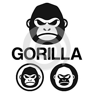 Cute Kawaii head gorilla ape Mascot Cartoon Logo Design Icon Illustration Character vector art. for every category of business,