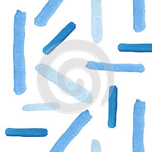 Cute kids abstract waterclor pattern. Kids background with blue shapes, strock for the textile pattern, wrapping paper