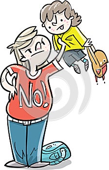 Cute kids bulling Cute kids bulling illustration cartoon