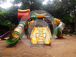 Cute kids park playground awesome equipment photo