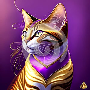 Cute king kittie - AI generated artwork