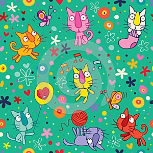 Cute kittens pattern