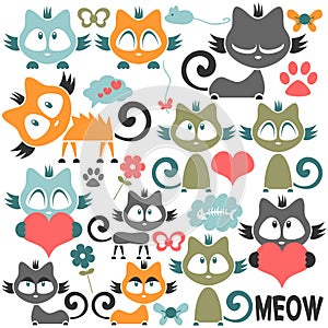 Cute kitty illustrations