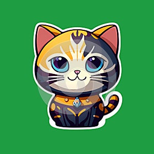 Cute kitty sticker style transparent PNG images.