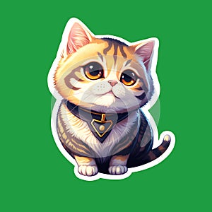 Cute kitty sticker style transparent PNG images.