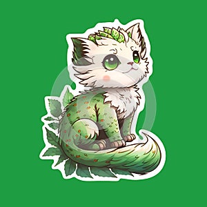 Cute kitty sticker style transparent PNG images.