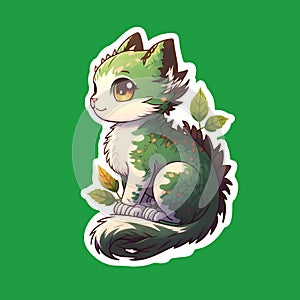 Cute kitty sticker style transparent PNG images.