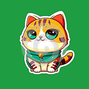 Cute kitty sticker style transparent PNG images.