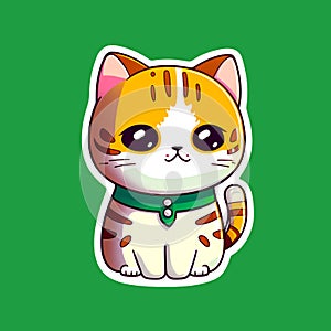 Cute kitty sticker style transparent PNG images.