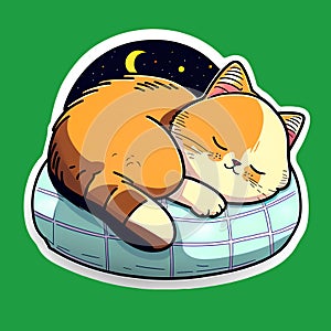 Cute kitty sticker style transparent PNG images.