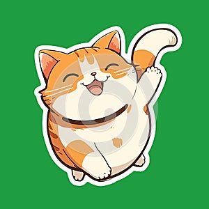 Cute kitty sticker style transparent PNG images.