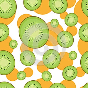 Cute Kiwi Fruit Pattern Seamless
