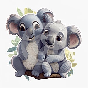 Cute koalas sticker