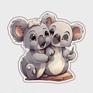 Cute koalas sticker