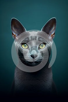 Cute Korat cat posing