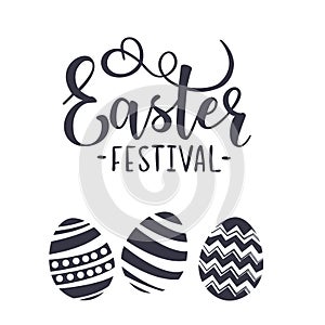 Cute lettering for Easter festival