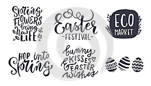 Cute lettering set for Happy Easter Day