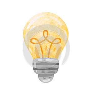 Cute light bulb vector illustration design elements, innovative or creative idea concept
