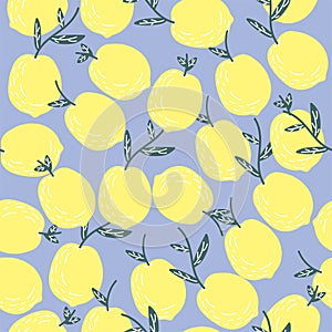 Cute Lime Cartoon Pattern Seamless photo